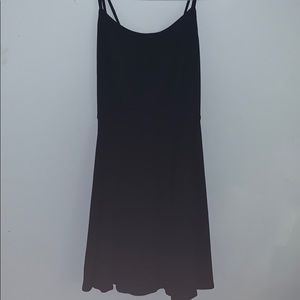 STRAPPY BLACK MINI DRESS